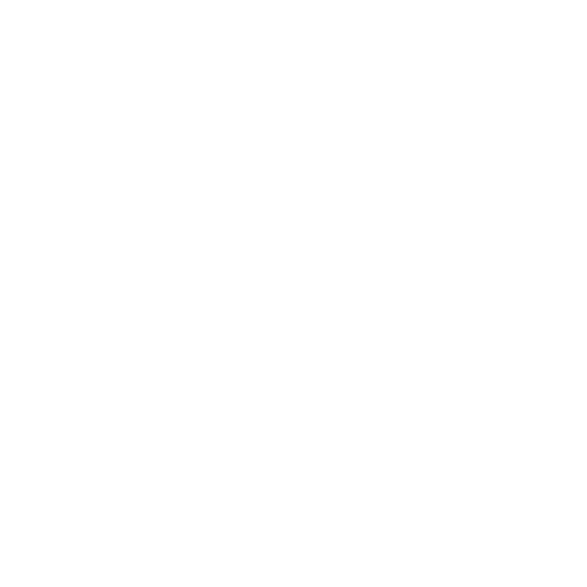 An abstract black and white geometric design with symmetrical curved shapes forming a star-like pattern.