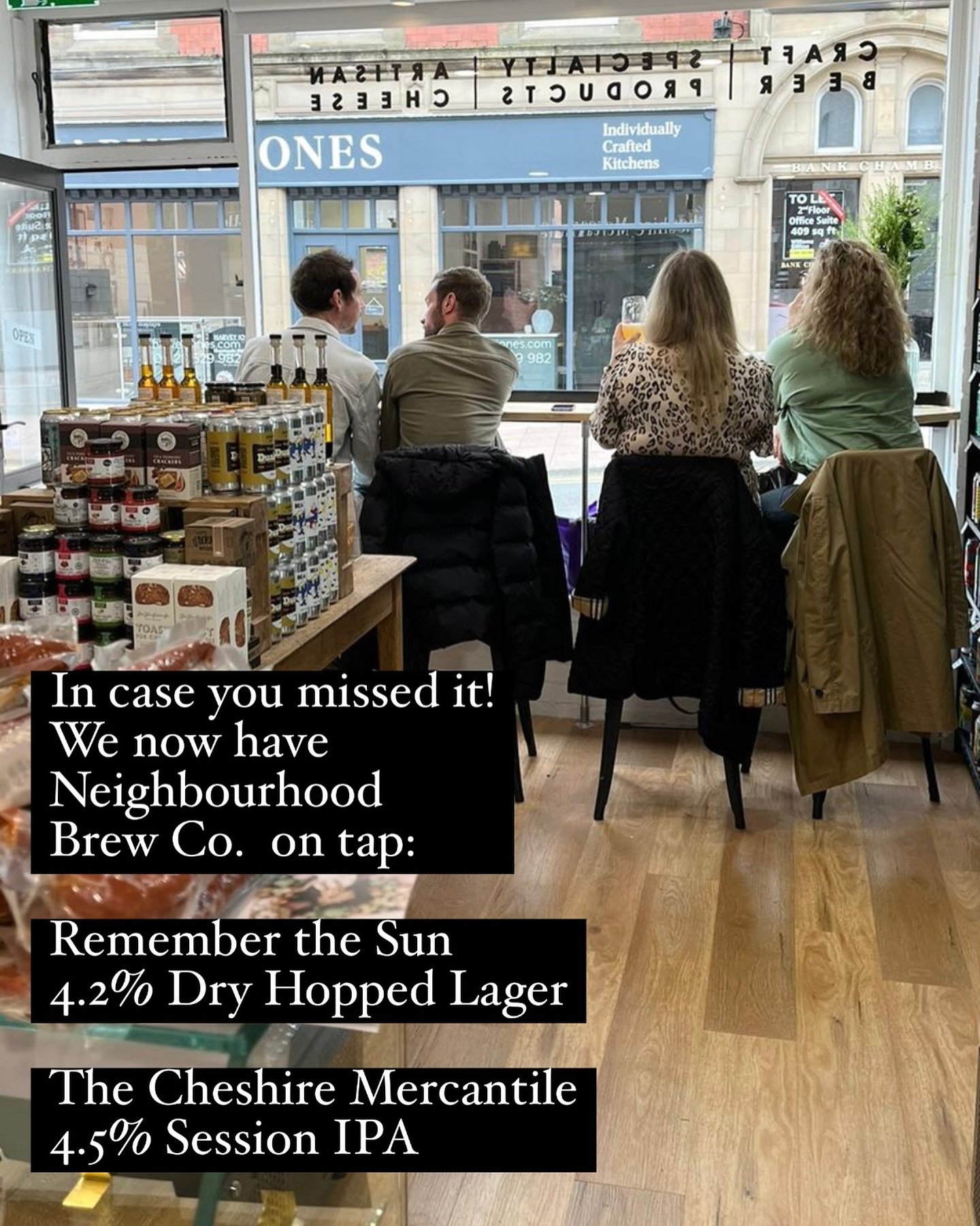 We&rsquo;ve got the Friday Feeling, don&rsquo;t know about you. In case you missed the news last week, we now have @neighbourhoodbc on tap and a snazzy new counter for you to sit in and enjoy it here! 

Fun fact about our new counter, we found the wo