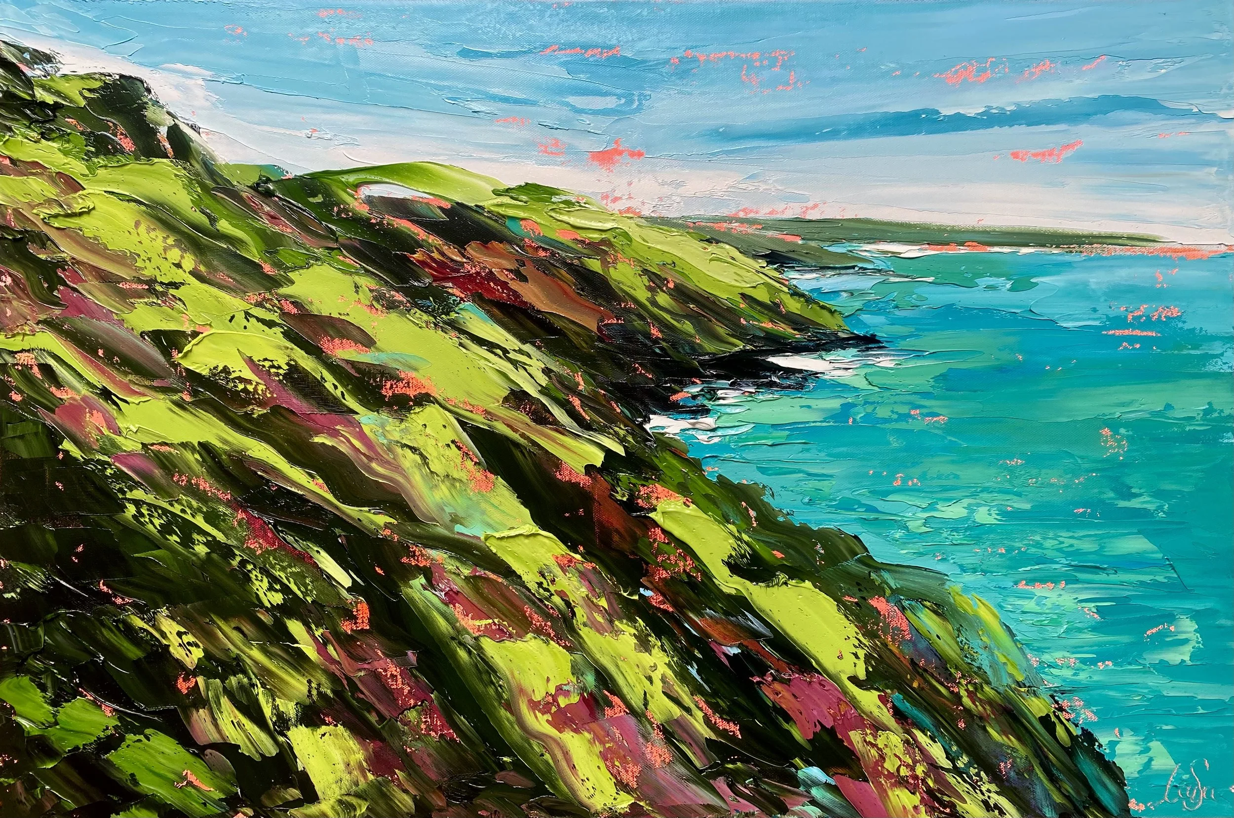 Summer hues, Pembrokeshire coast path 50x75cm.jpg