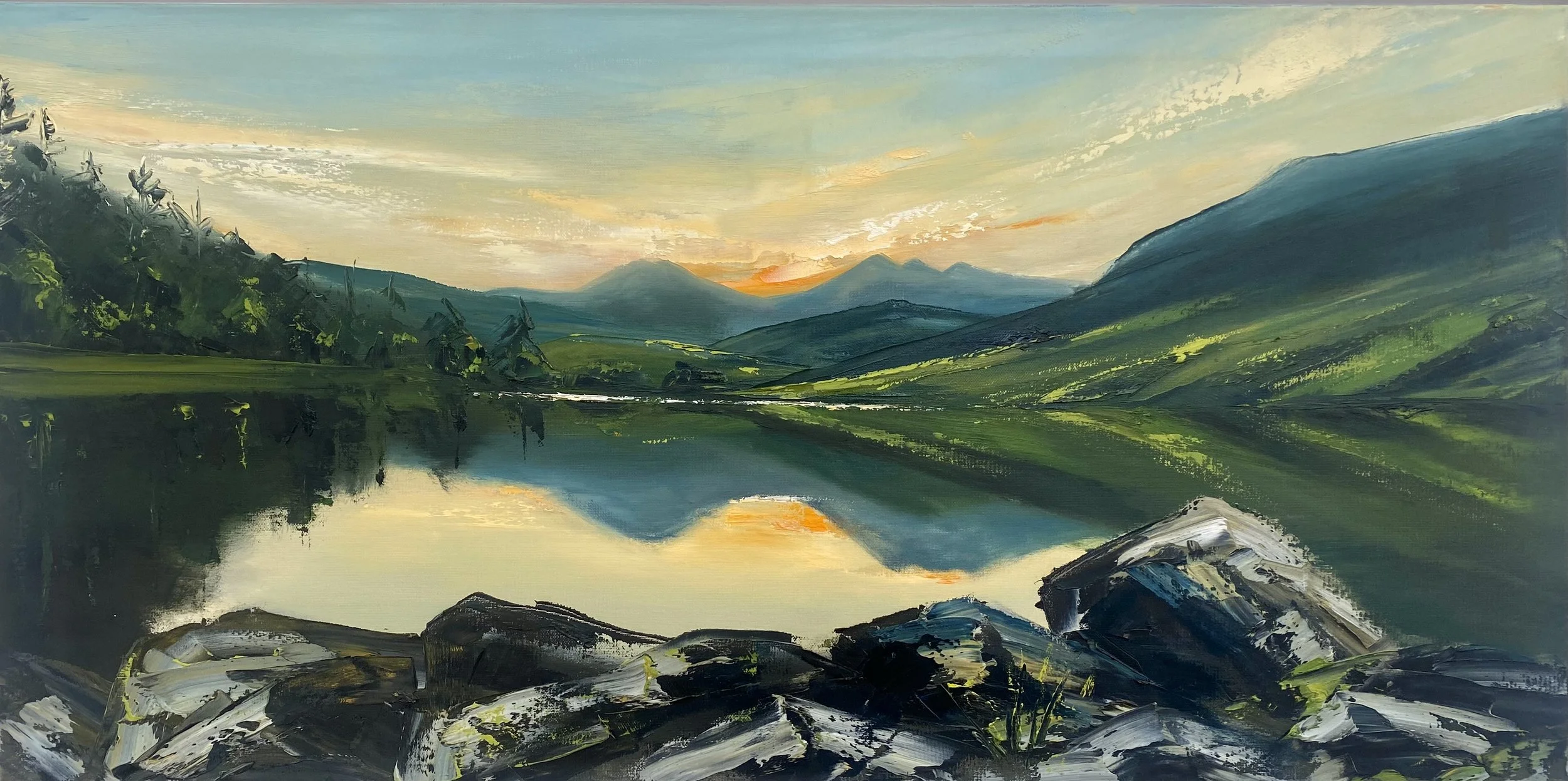 Sunset over Llynau Mymbyr 50x100cm £1200.jpg