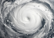 Satellite image of a hurricane