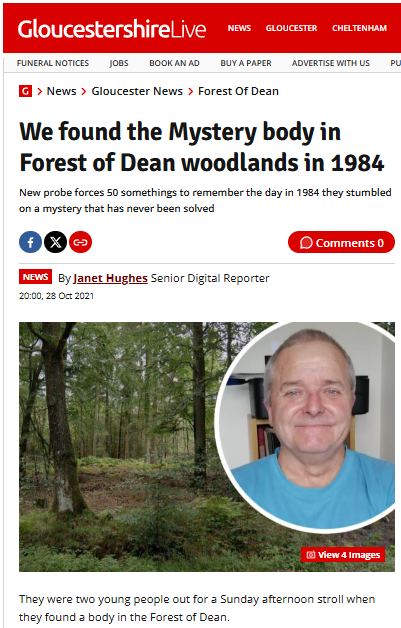Screenshot of article on Gloucestershire Live