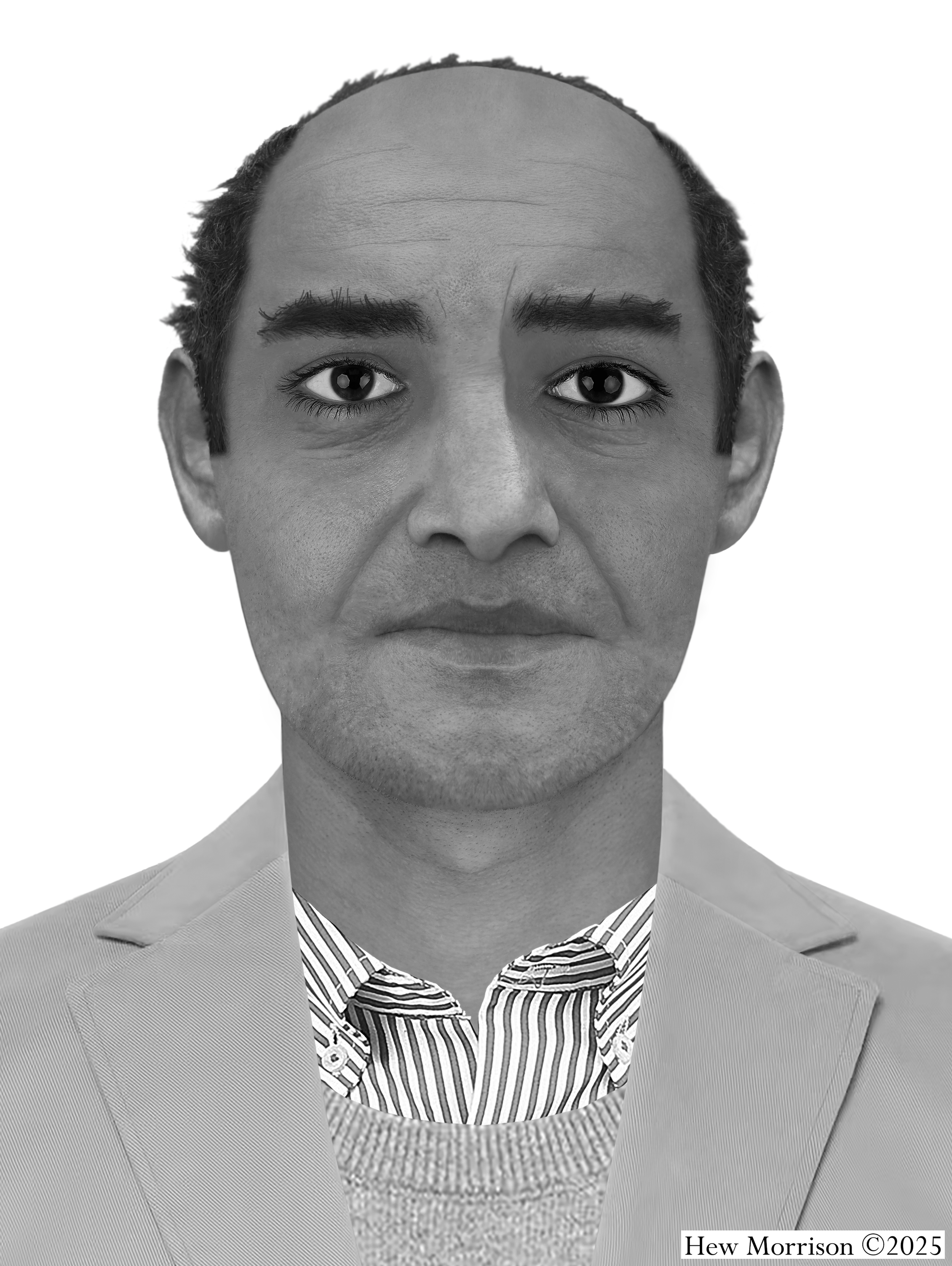 Living Depiction of Harrow Road Man by forensic artist Hew Morrison
