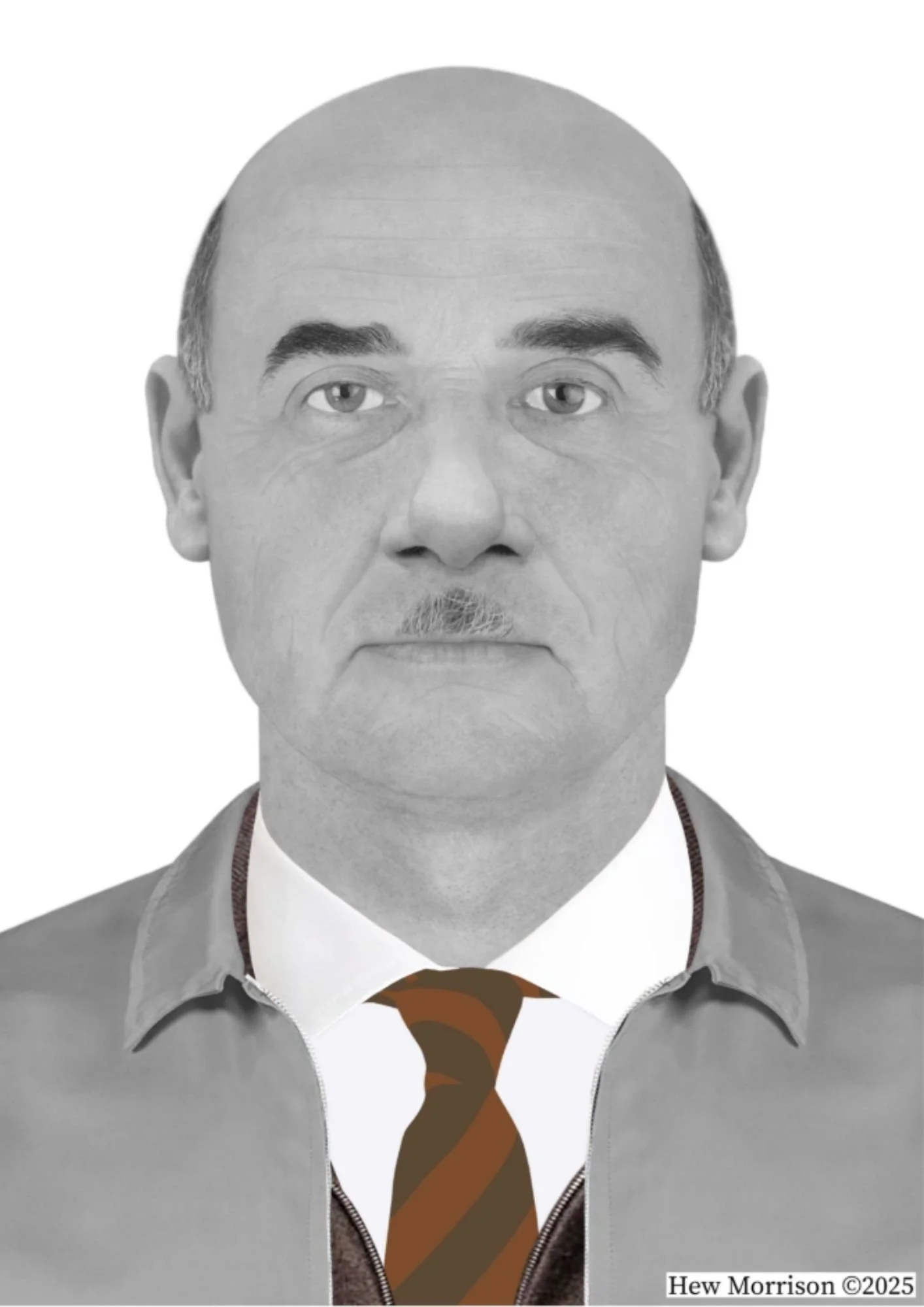 living depiction of Coronation Wood Man by Hew Morrison