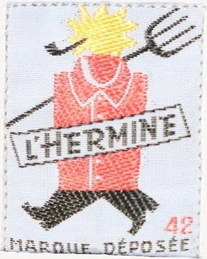 Label found in cotton shirt L’Hermine Marque Déposée