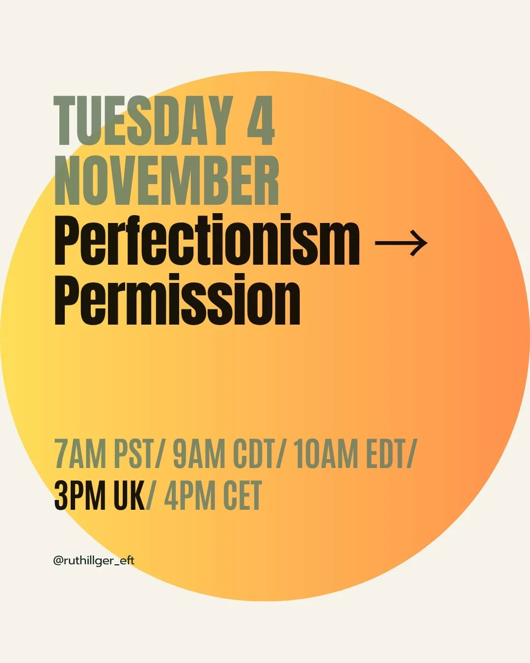 🚩 Feeling stuck?

Come join this live group tapping session over in the @insighttimer app today - it's free to join.

Tuesday 4 November
3pm UK

Link in bio to my Insight Timer profile.

#insighttimer #perfect #help #tapping #eft #perfectionism