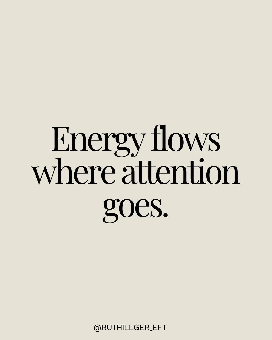 〰 Wherever your attention is pointed, you are training your energy (your body system, subtle field, nervous system) to respond, reinforce, and build.

When your focus is on fear, lack, &ldquo;not enough&rdquo;, that energy flows and amplifies the pat