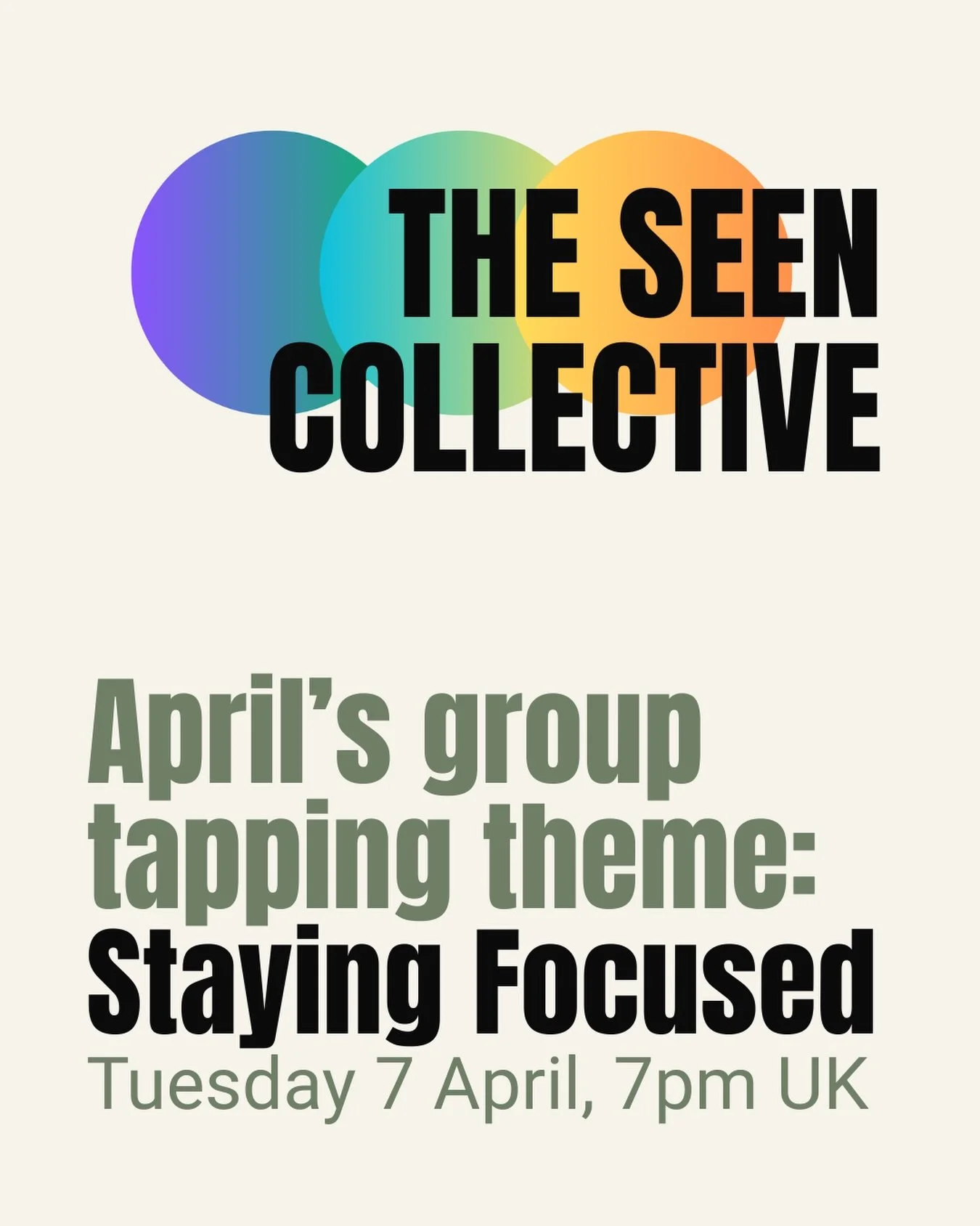 ➰ This month&rsquo;s tapping theme is &lsquo;STAYING FOCUSED&rsquo;. 

➰ We&rsquo;ll be meeting later today to tap on all the reasons and feelings we experience when we drift off, get distracted, side swept by life and simply can&rsquo;t stay on trac