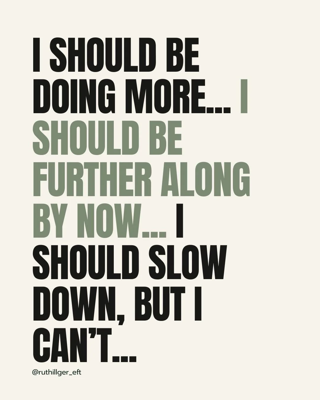 Oh boy, the &ldquo;shoulds&rdquo;&hellip; 🤯

They sound responsible, productive, helpful, motivational, driven.

But over time, they remove your ability to rest without guilt.

You end up:
&ndash; pushing when you need to pause
&ndash; second-guessi