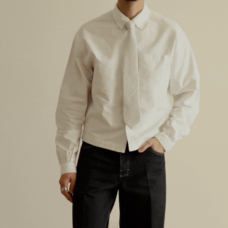The Cropped Oxford Shirt White