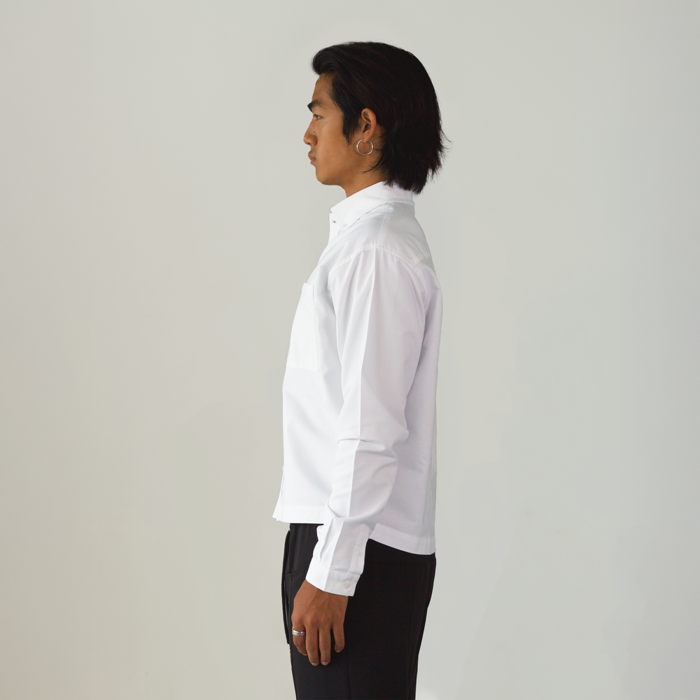 The Cropped Oxford Shirt White