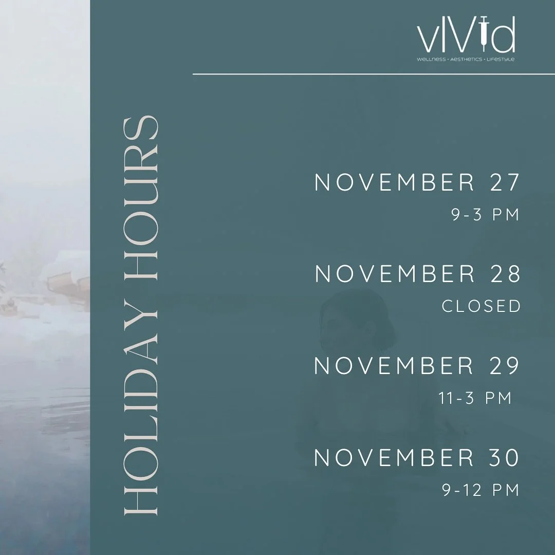 Thanksgiving Week Hours 🖤

Get your appointments in, we are filling up! 
Wishing you all a very blessed Thanksgiving week! 🤍🤍🤍
