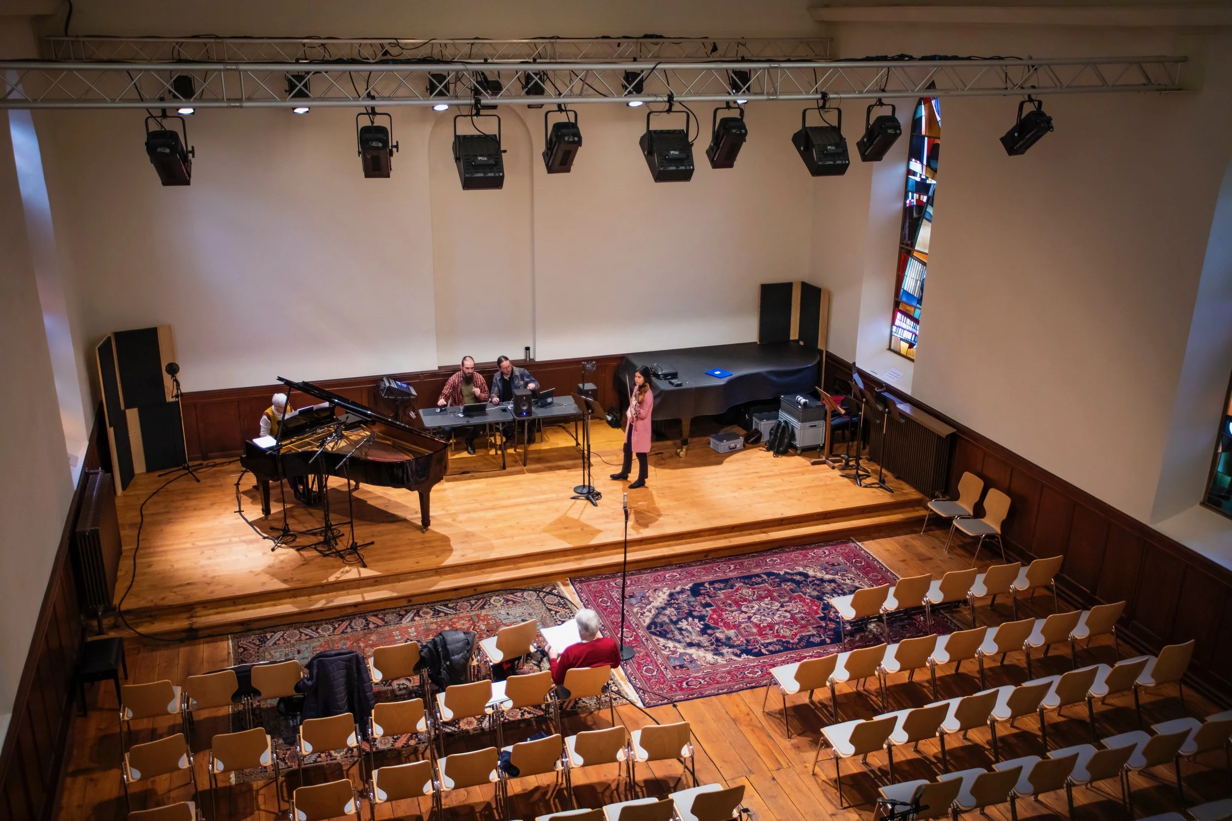 Salle de concert équipée par le studio mobile Belka Studio pour un enregistrement live