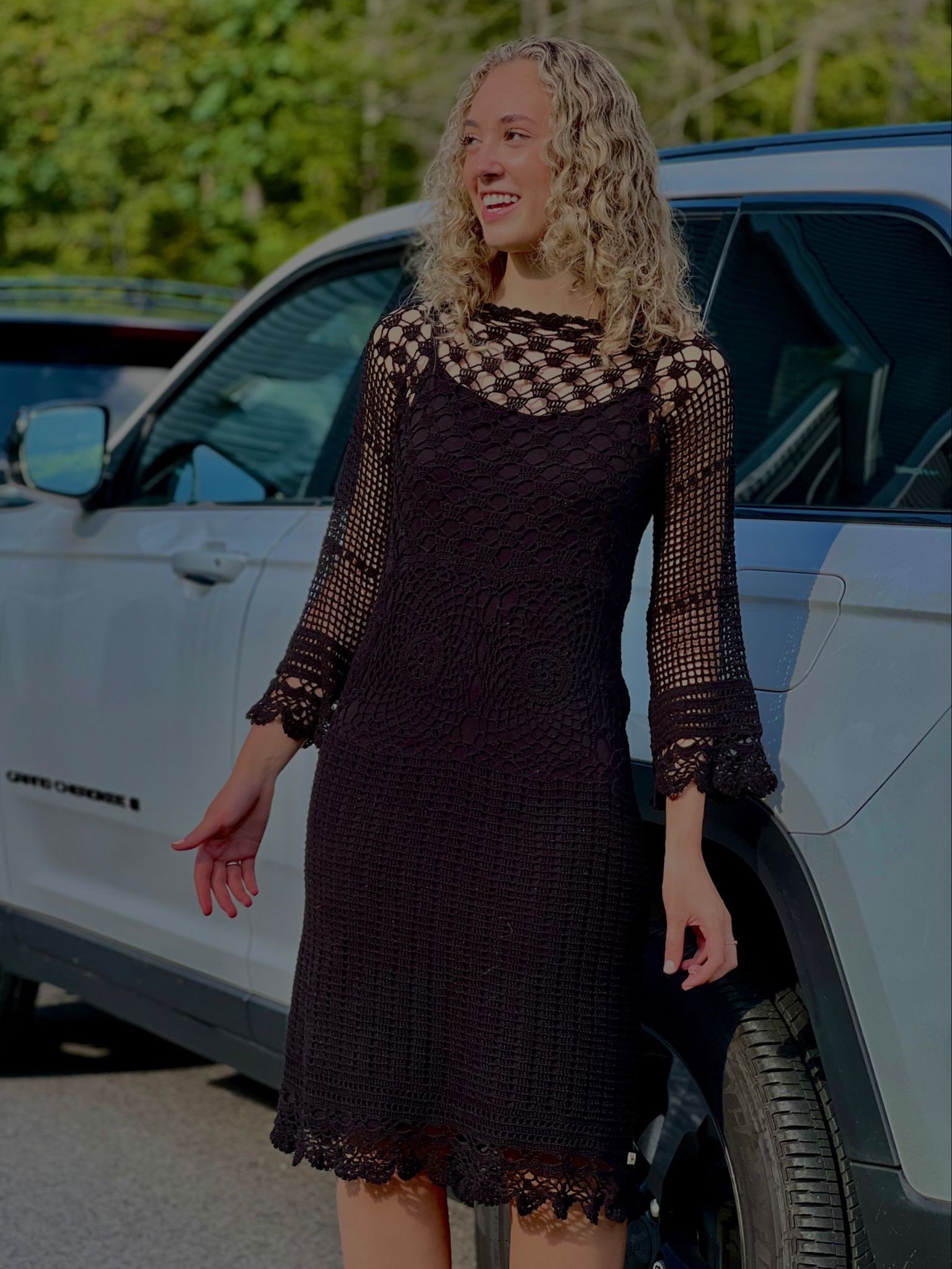 Vestido Preto Manga Longa