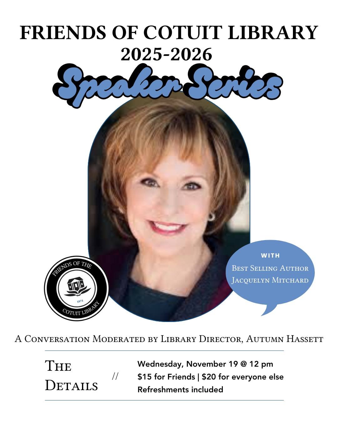 From The Deep End of the Ocean to The Good Son&mdash;Jacquelyn Mitchard&rsquo;s stories have captivated readers for decades.

Don&rsquo;t miss your chance to meet Jacquelyn Mitchard, the bestselling author whose debut novel launched Oprah&rsquo;s Boo