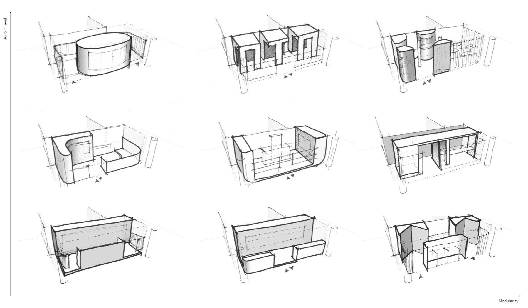 Design moments: Initial concept sketches