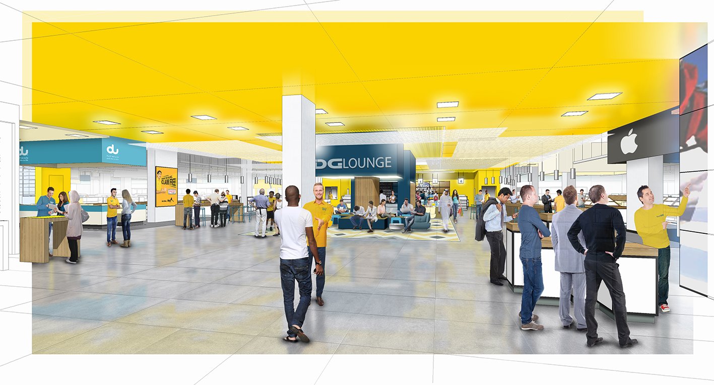 Sketches illustrating the new interior