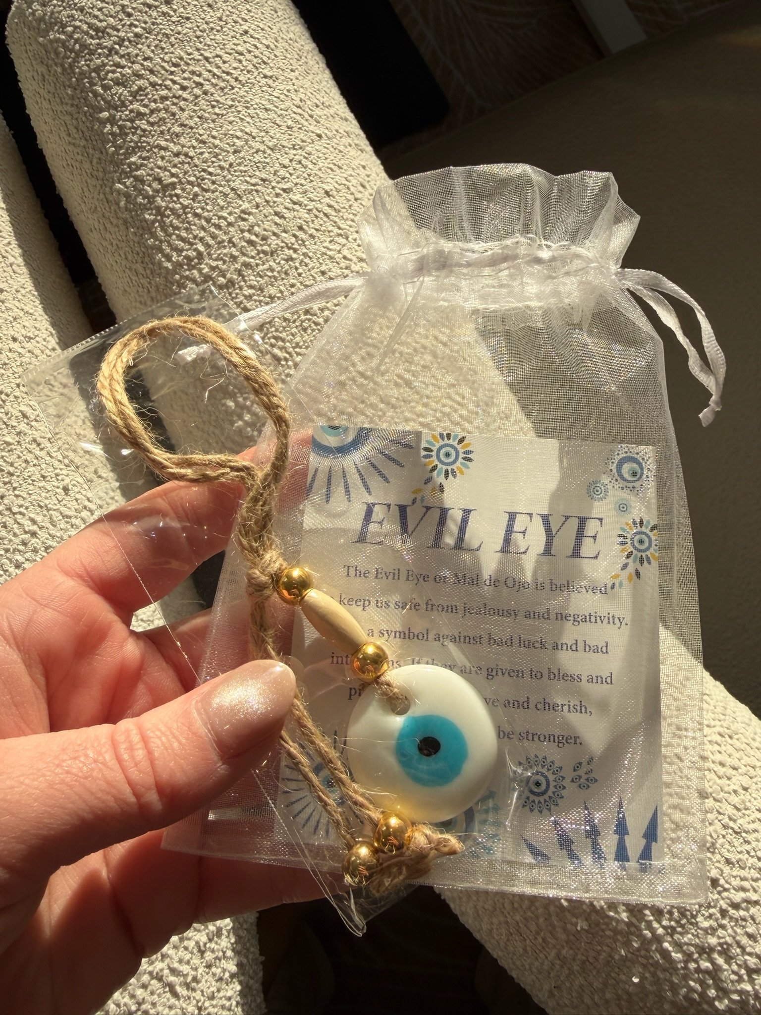 Evil Eye Pendant (White)
