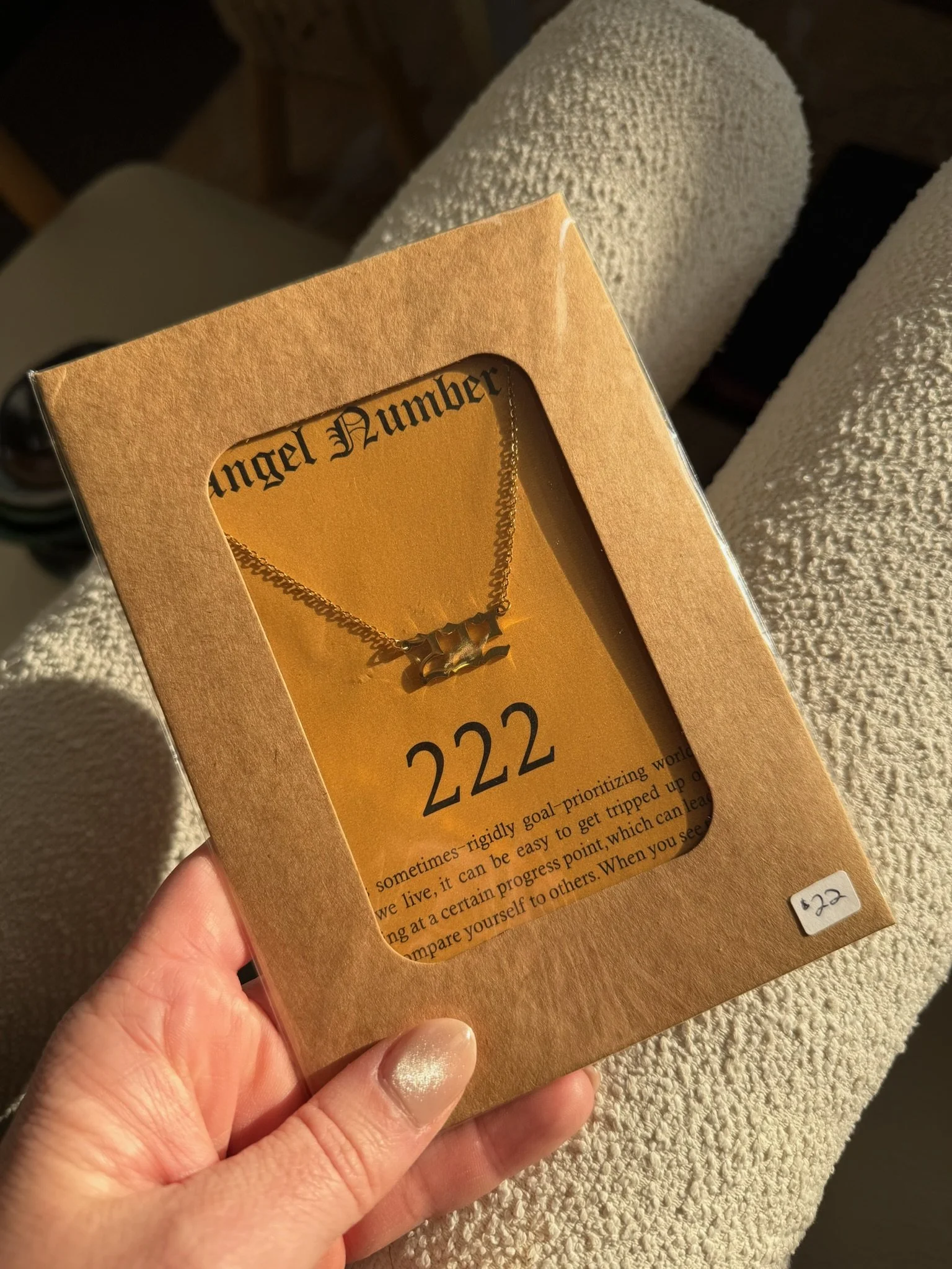 Angel Number Necklace 222