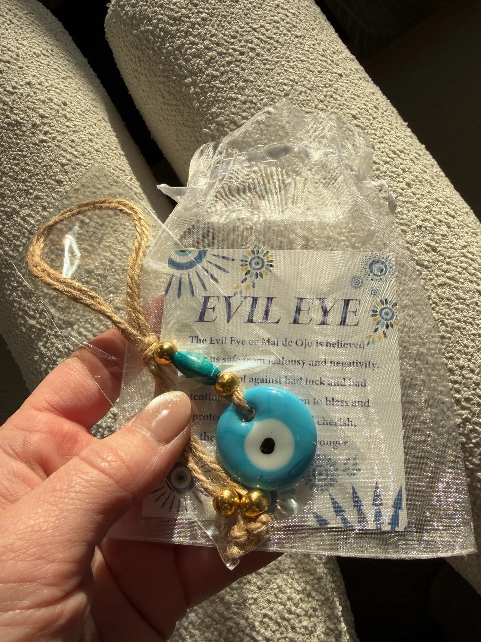 Evil Eye Pendant (Light Blue)