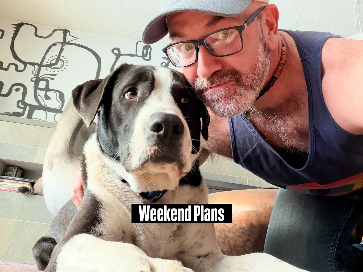 One of my at-home clients (the one with the massive dogs!) asked me to watch the boys over the weekend, while he was out of town. Happily, I said yes! 

TWO WEEKENDS OF PUPPY LOVE! 

I hope your weekend is full of joy, relaxation, restoration, and a 