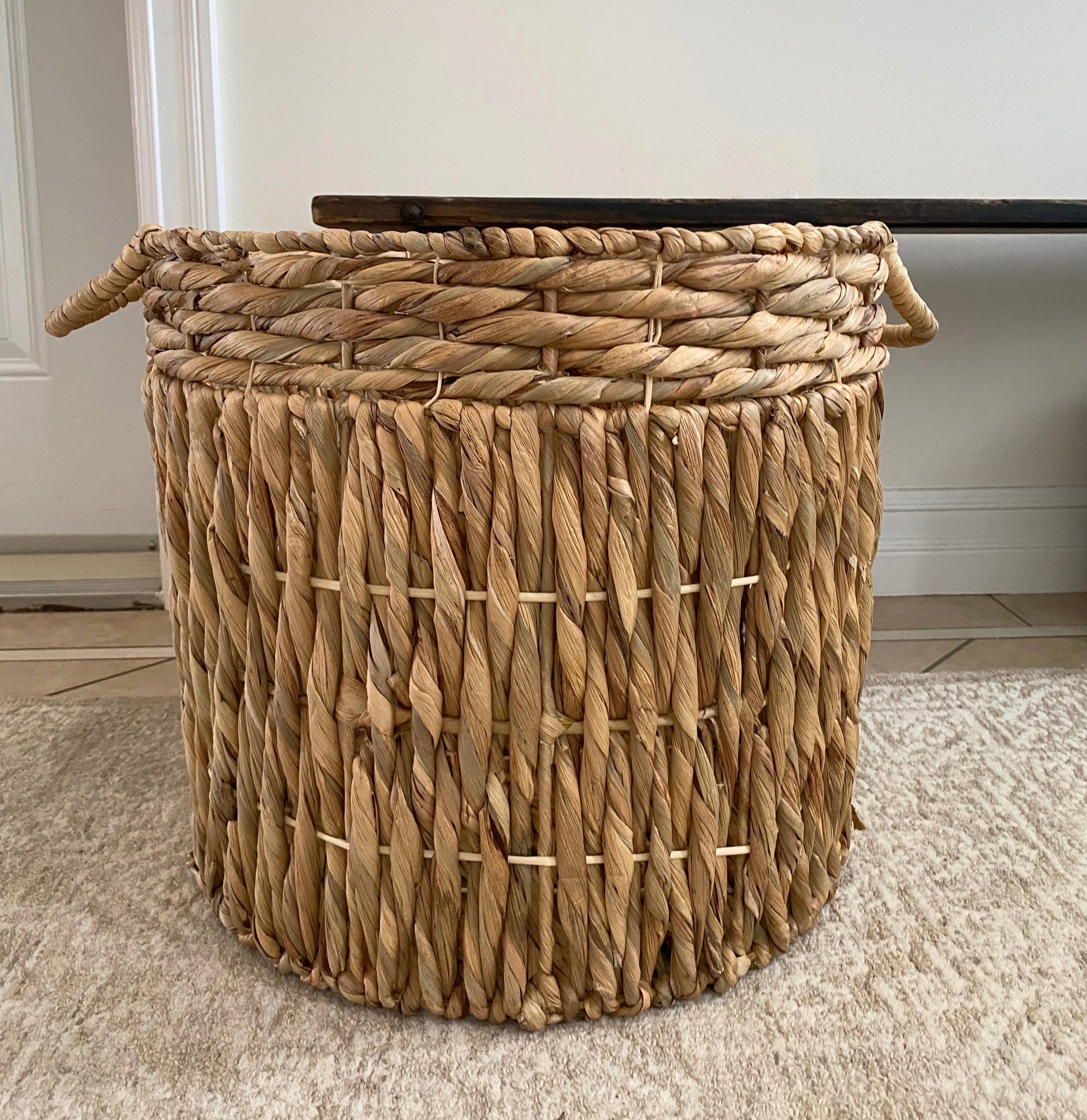 Large Woven Basket with Handles