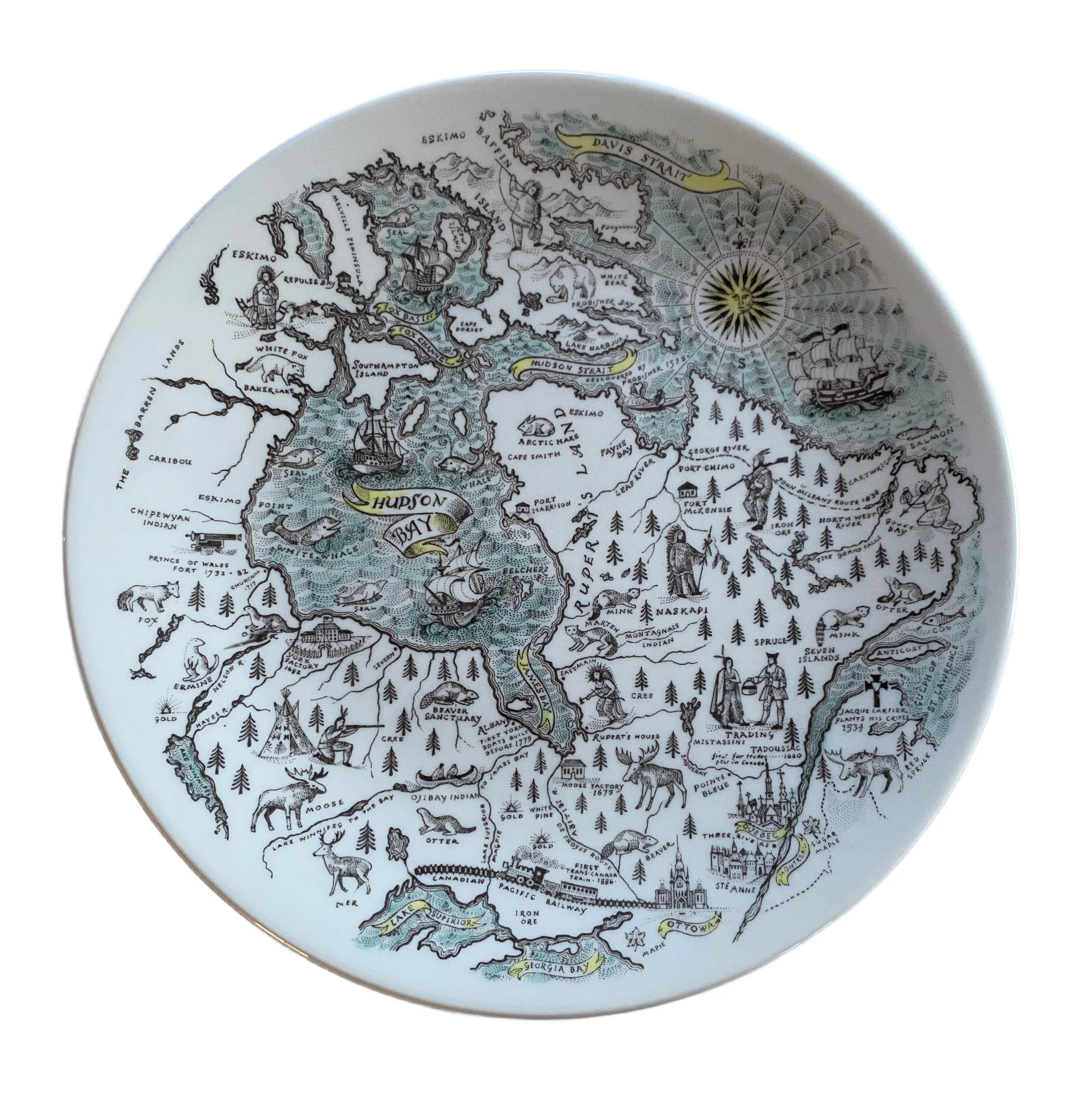 hudson bay map plate