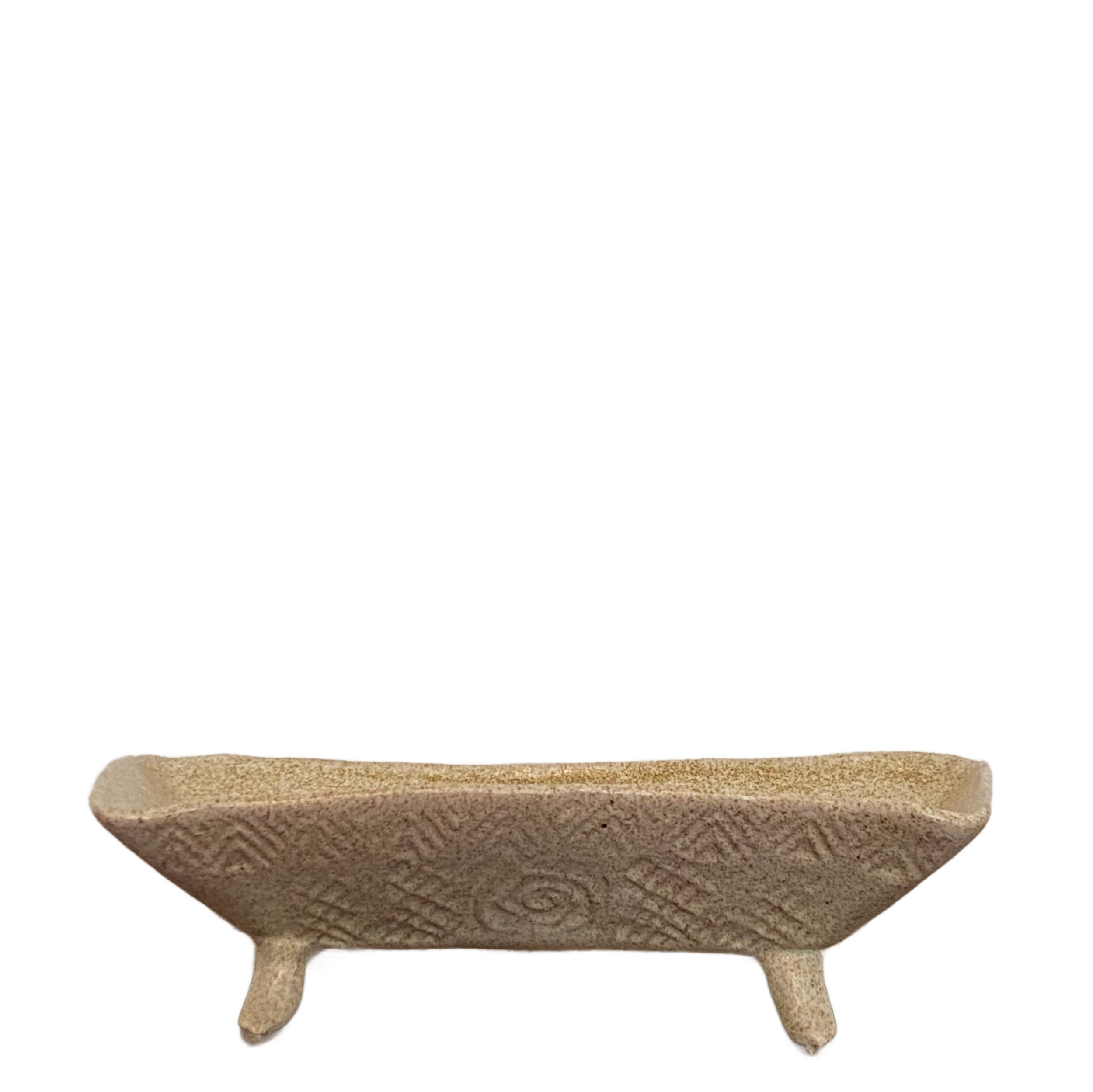 rectangular footed trinket dish