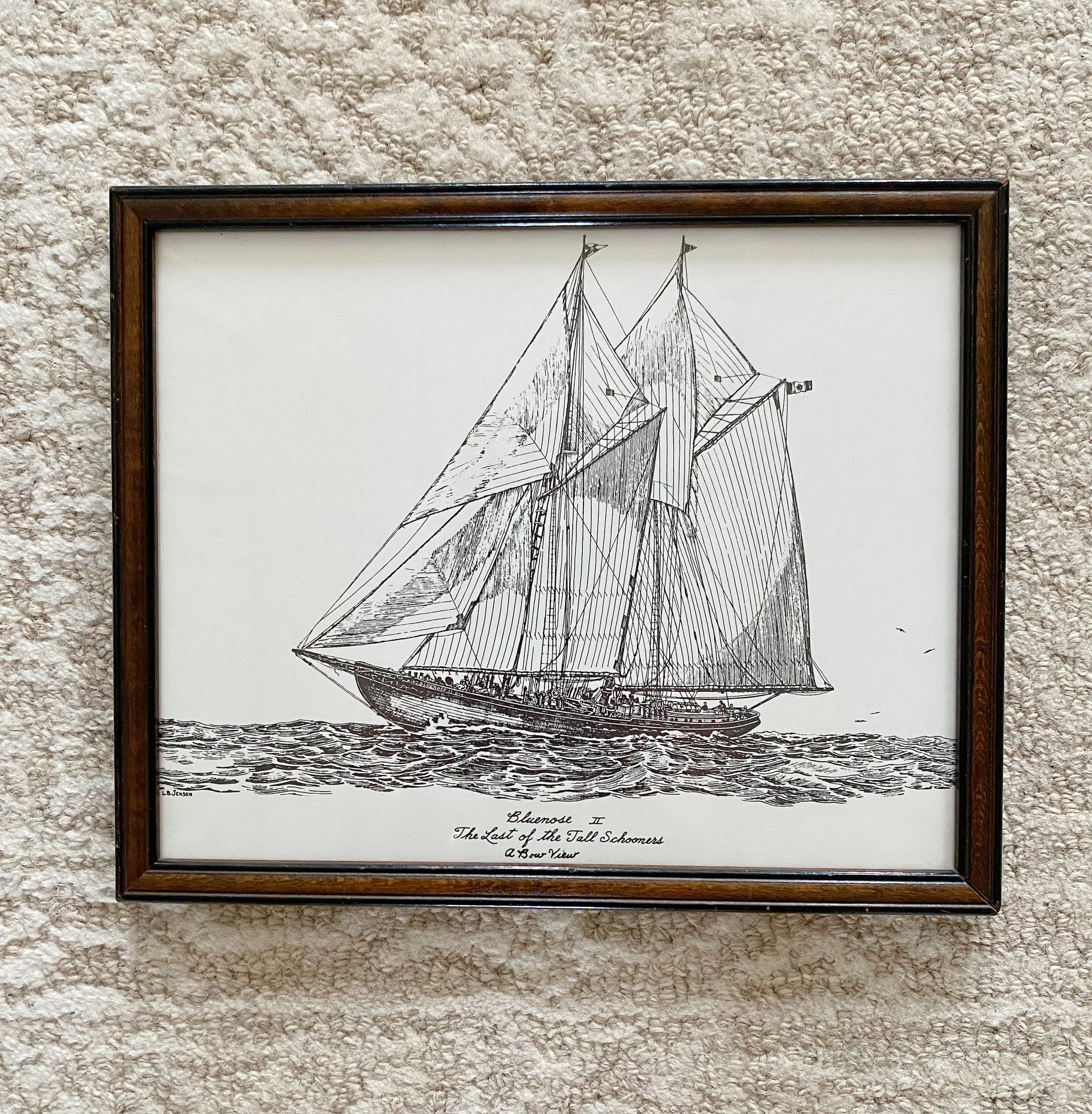Vintage Framed Bluenose II