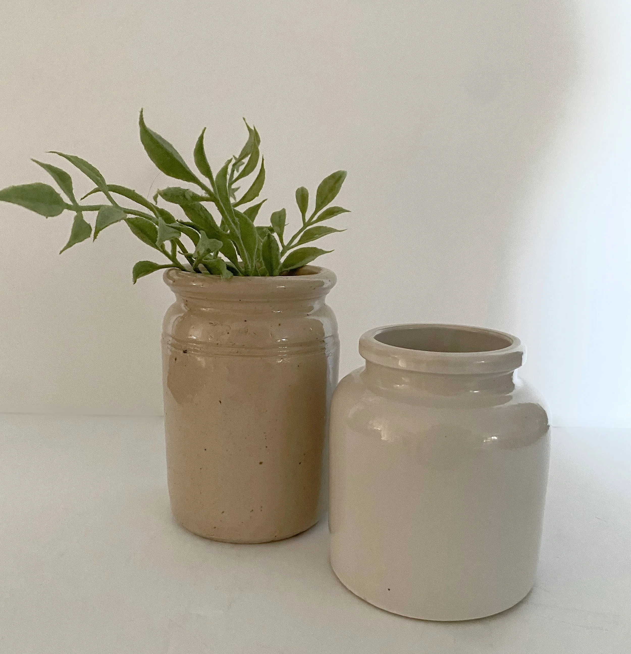 Sm. Vintage Stoneware Crock Set