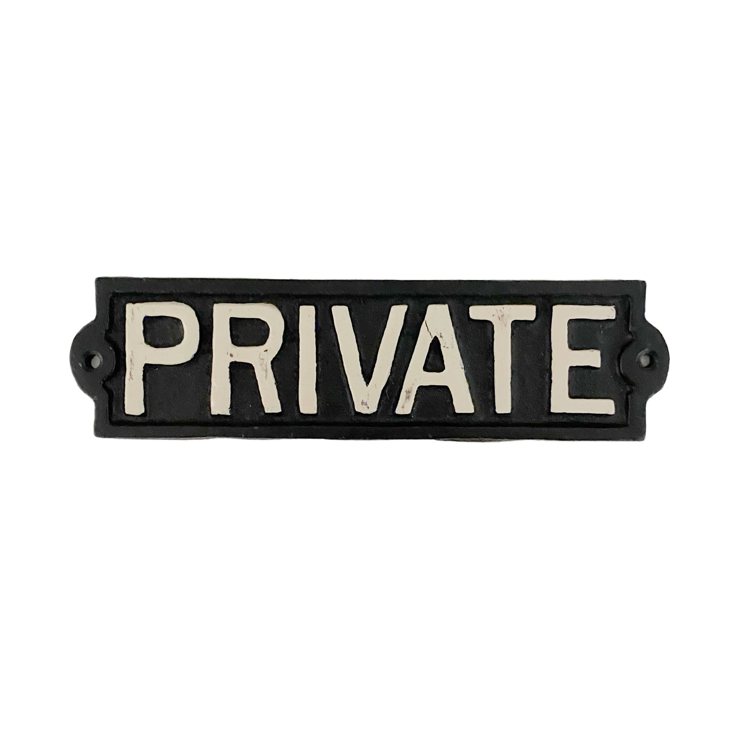 Cast Iron PRIVATE Sign