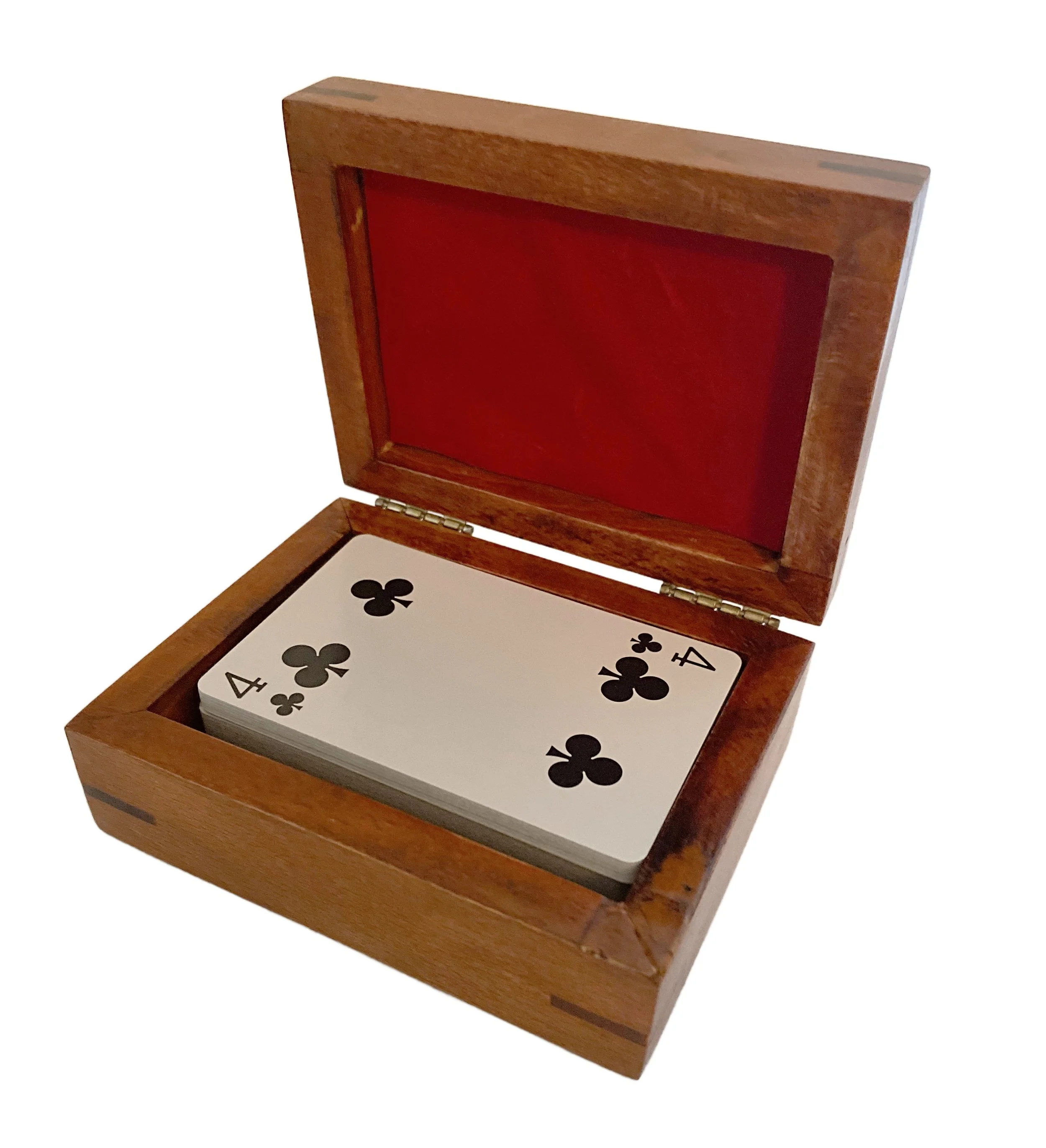 Handmade Wooden Box with Cards