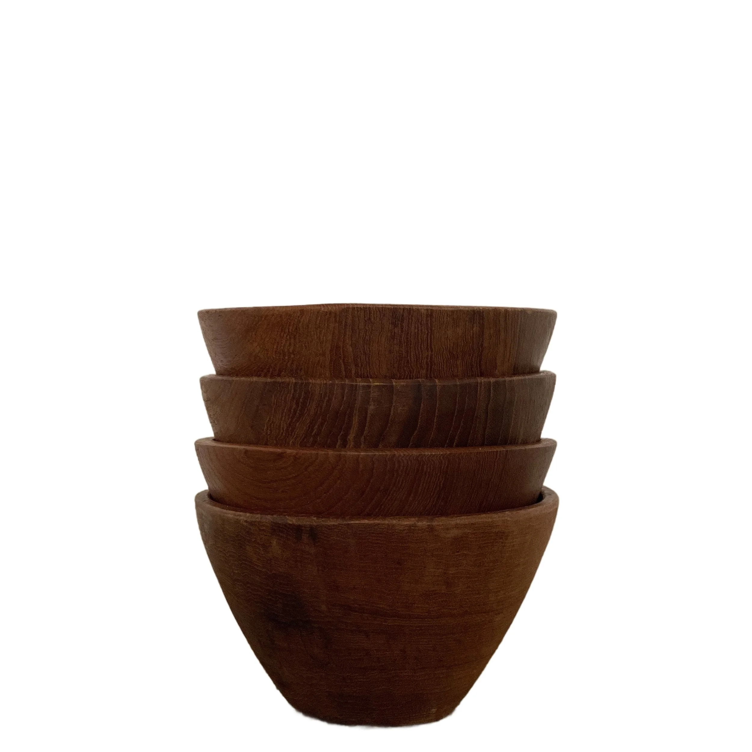 vintage teak wooden bowls (4)