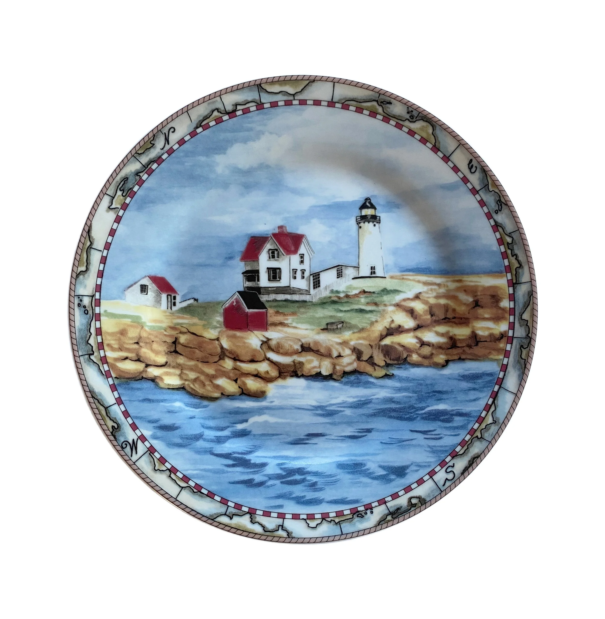 coastal lighthouse plate