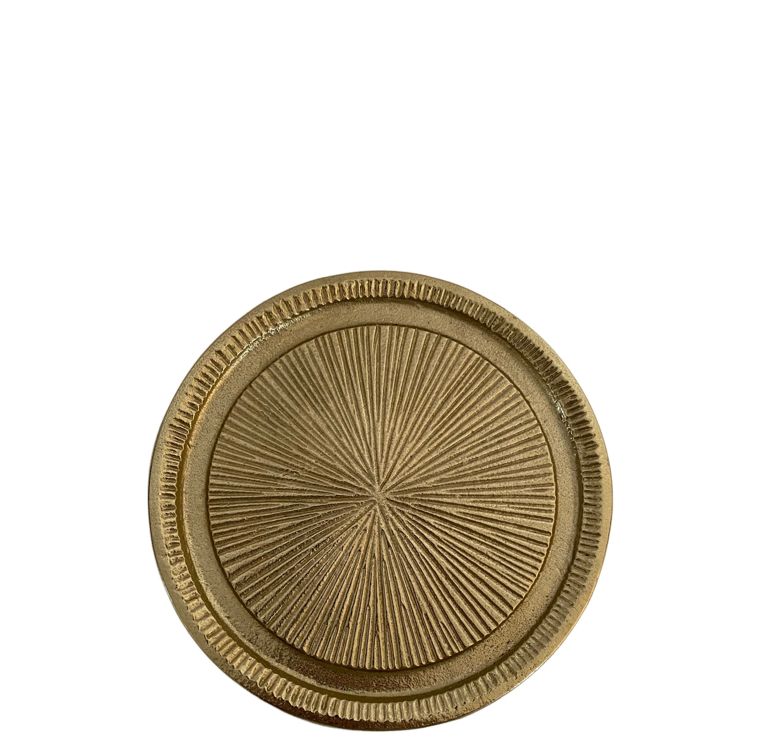 gold round tray