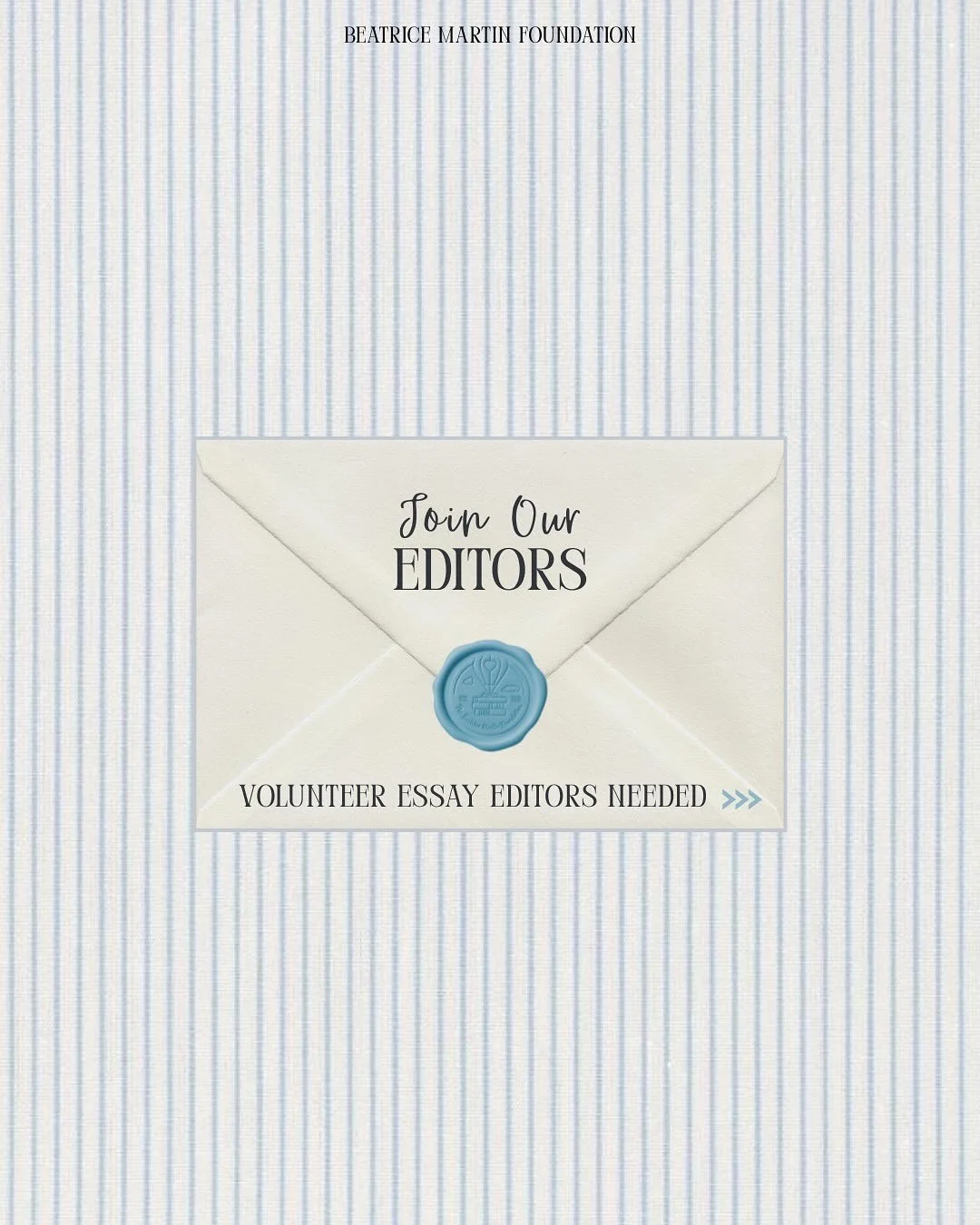 Attention: writers wanted! The Beatrice Martin Foundation is opening up applications for our Essay Lab Editor team. If you have strong writing skills, have been admitted to your target schools, or want to use your skills to support youth literacy nat