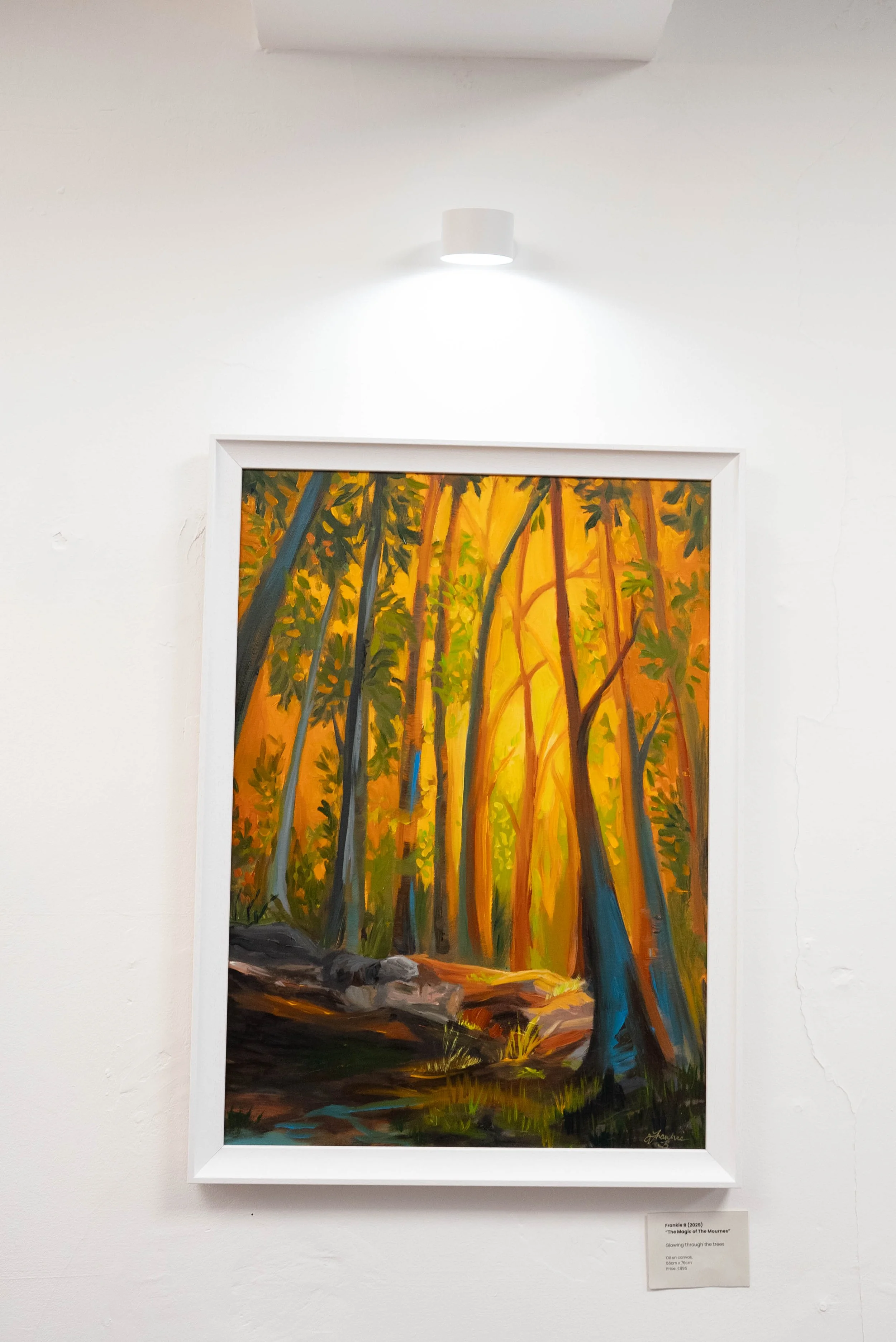 GLOWING THROUGH THE TREES- ORIGINAL OIL PAINTING