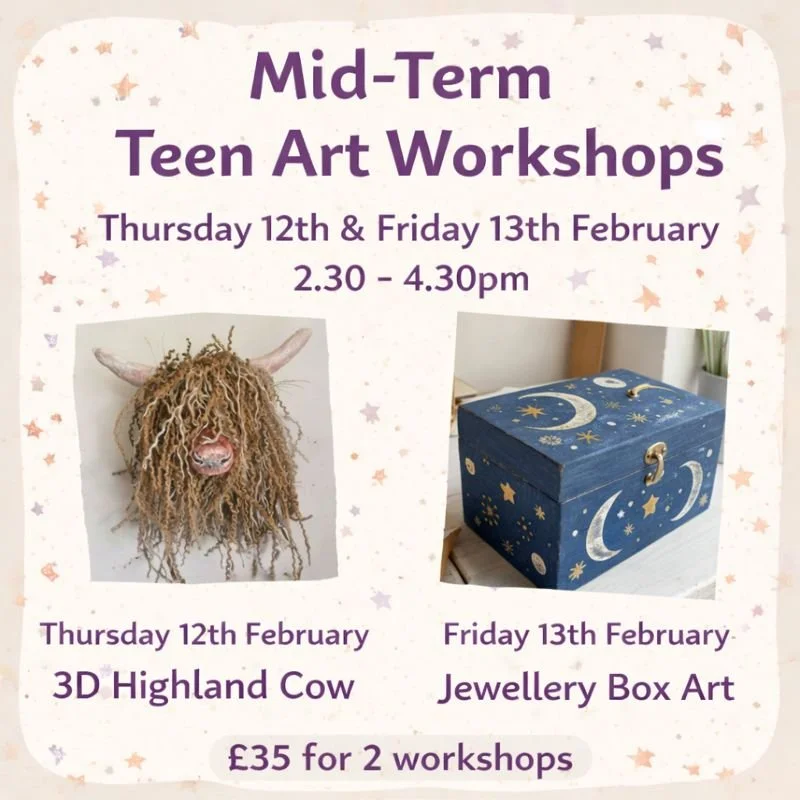 🎨 Mid-Term Art Classes – Teens (Ages 10–15)