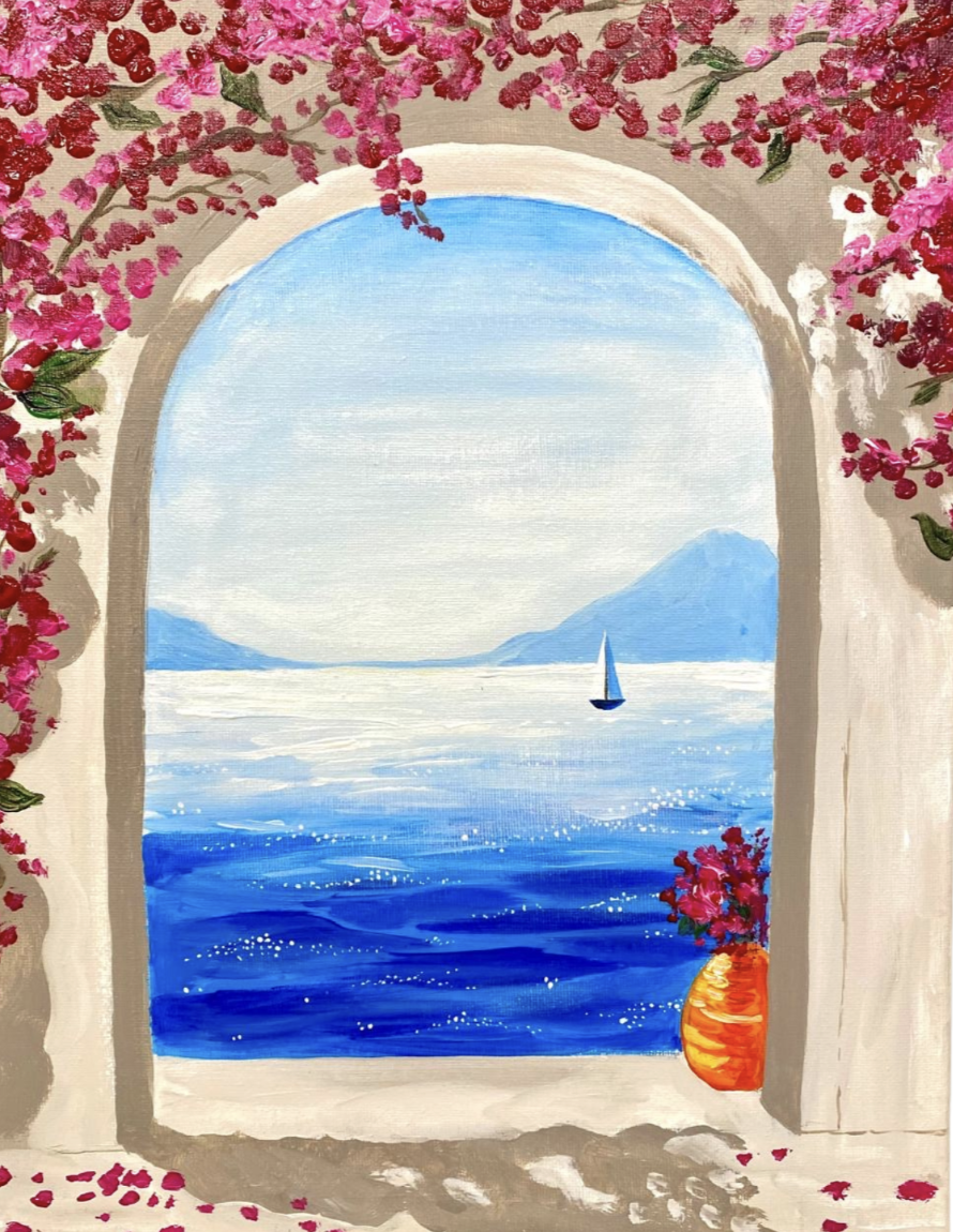Through the archway