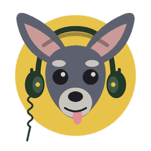 Betty the chihuahua in studio headphones