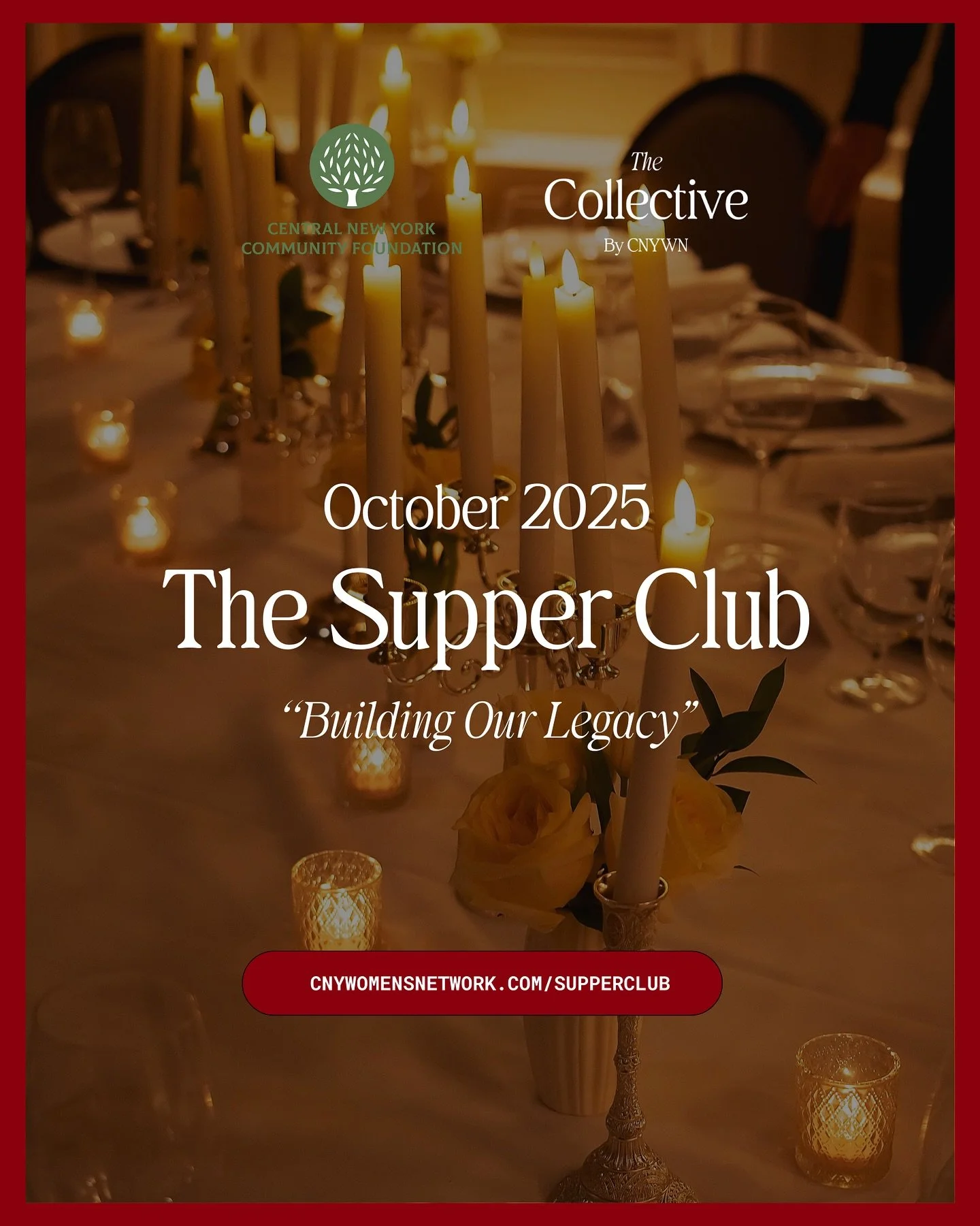 How do you want to be remembered? Legacy isn&rsquo;t just about accomplishments &ndash; it&rsquo;s the values we live by, the communities we uplift, and the impact we leave behind.

Join us for our next Supper Club: Building Your Legacy on Saturday, 