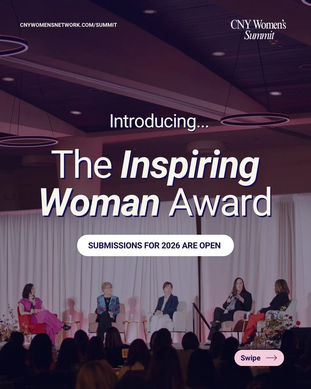 At this year&rsquo;s CNY Women&rsquo;s Summit, we&rsquo;re thrilled to introduce something new: The Inspiring Woman Award! 🌟

Presented annually, the award honors one woman who is unapologetically herself, leads with courage and vision, and creates 