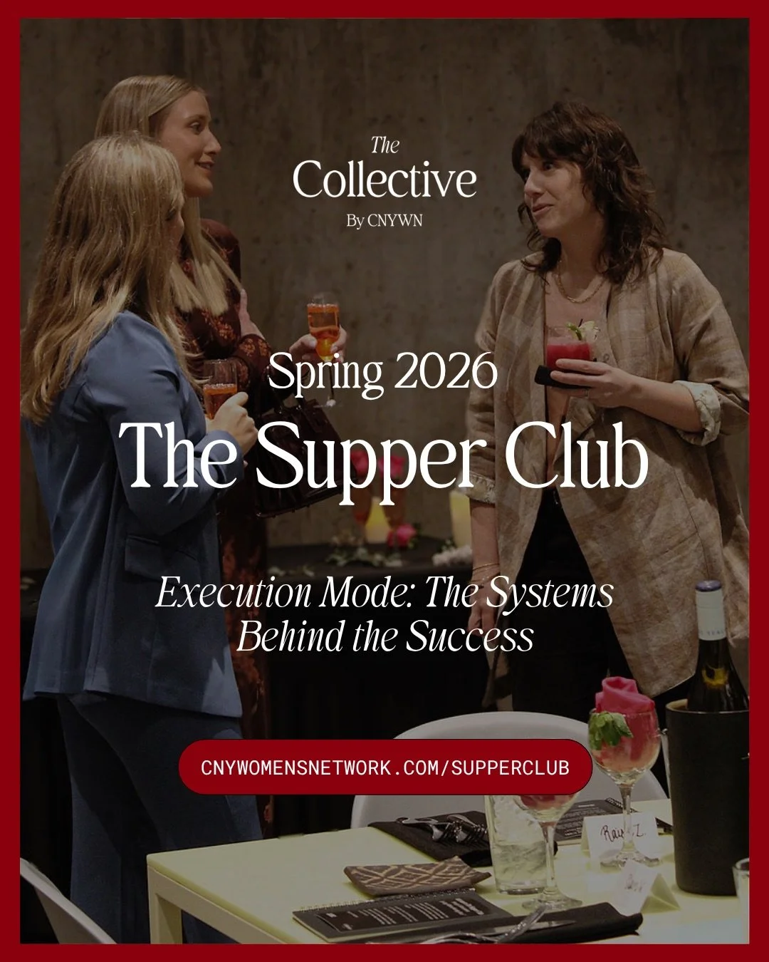 Everyone sees the results&hellip;almost no one sees the work behind them. Let&rsquo;s talk about it.

Women leaders, founders, and operators&mdash;join us for our Spring Supper Club on May 1 in Saratoga Springs, where we&rsquo;ll explore the systems 
