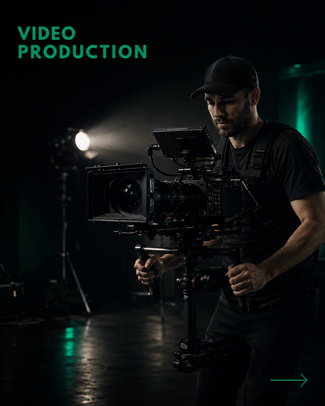A man who is shooting video production with a professional camera