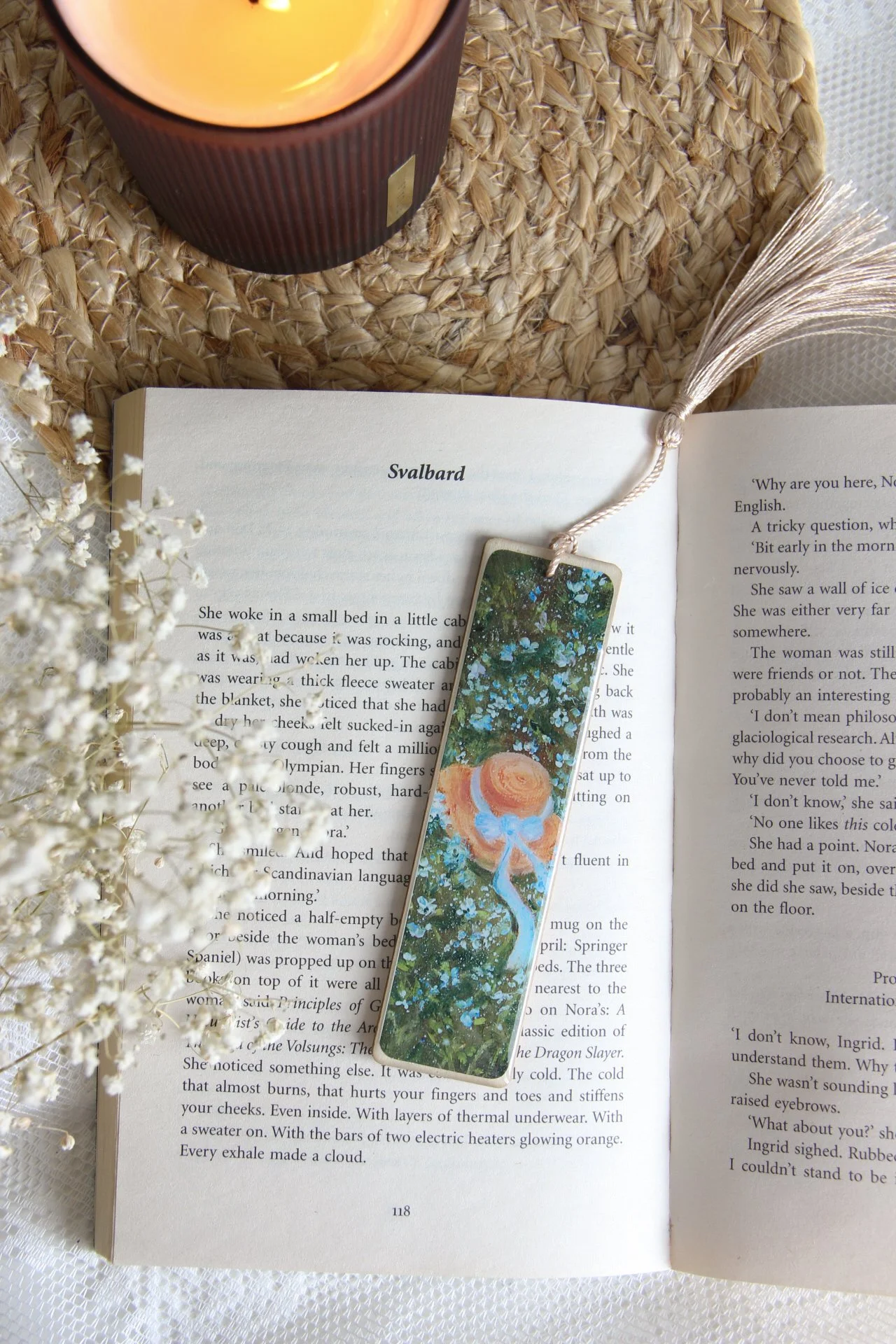 Piece of Art Handmade Bookmark - Bluebells & Straw Hats