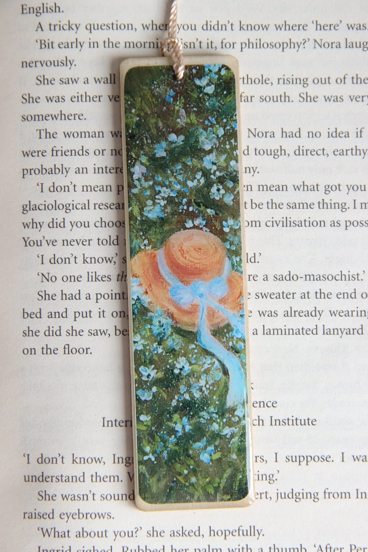 Piece of Art Handmade Bookmark - Bluebells & Straw Hats