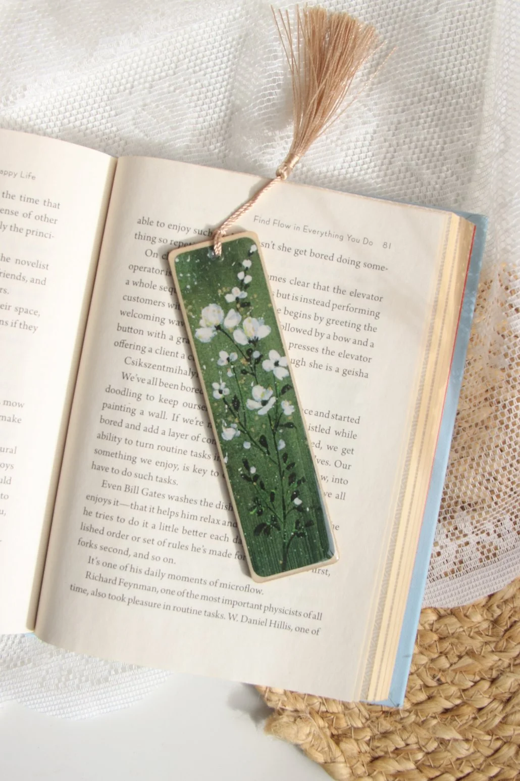 Piece of Art Bookmark - Green Floral