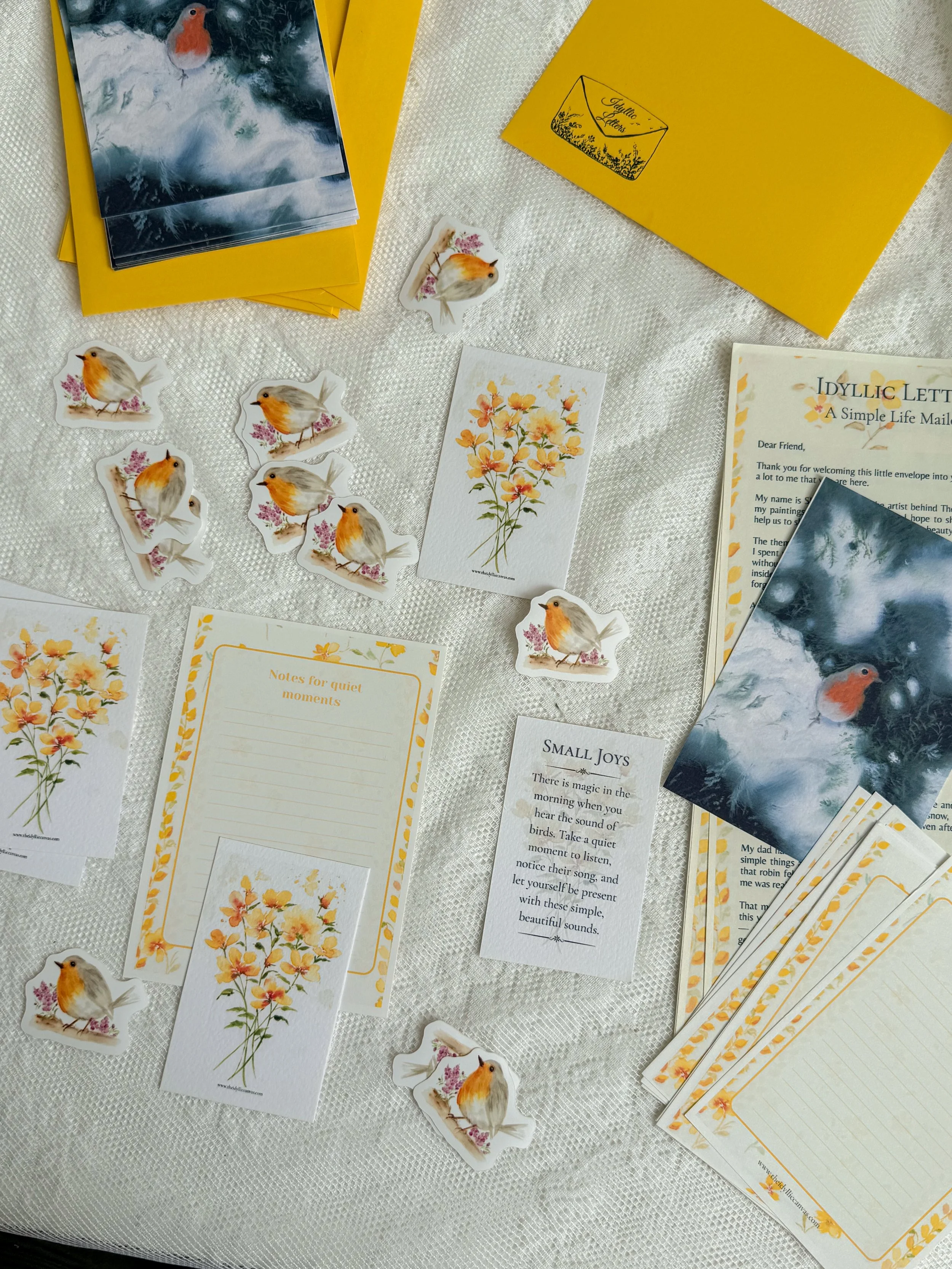 Subscribe to monthly Idyllic Letters