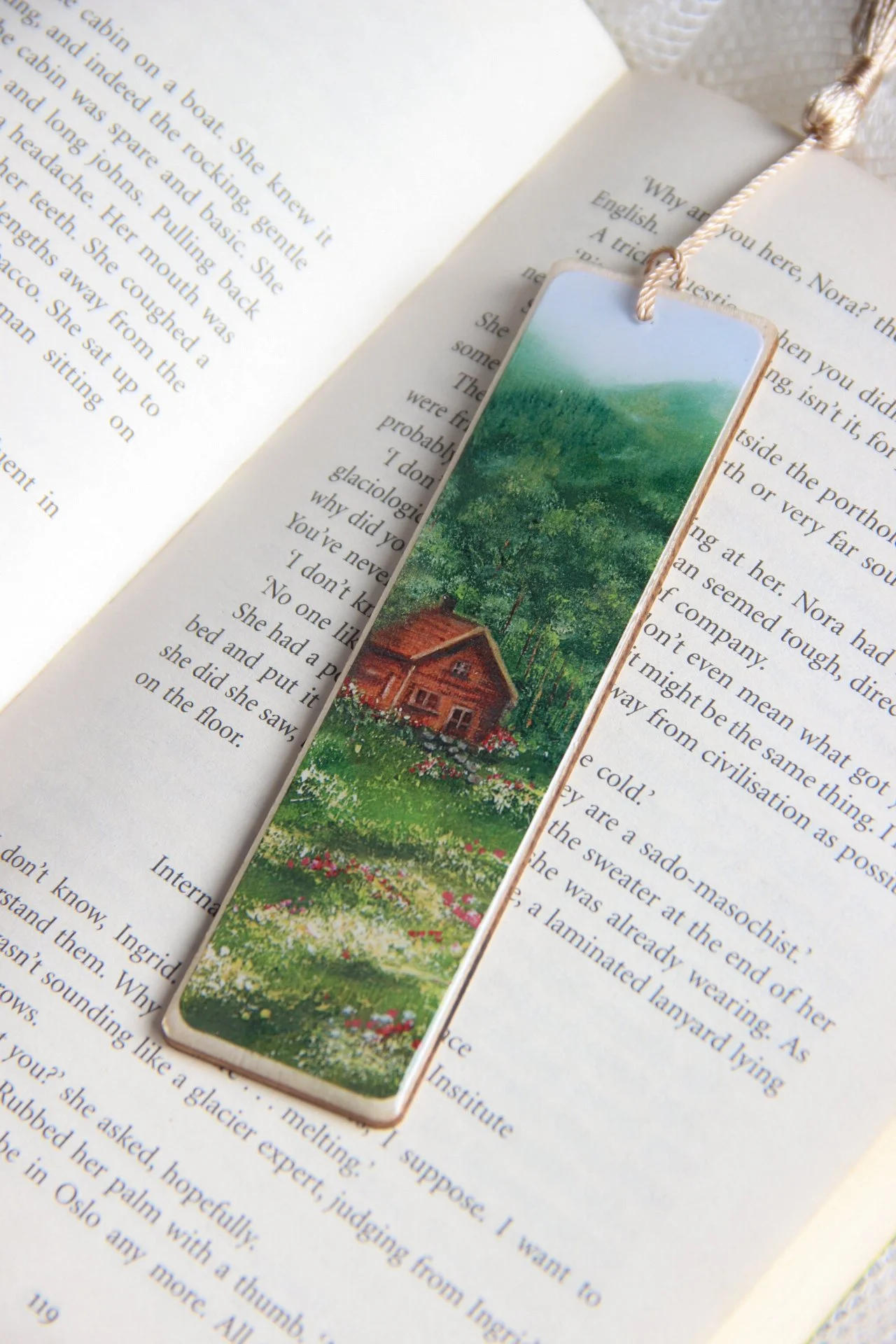 Piece of Art Handmade Bookmark - Spring Cottage
