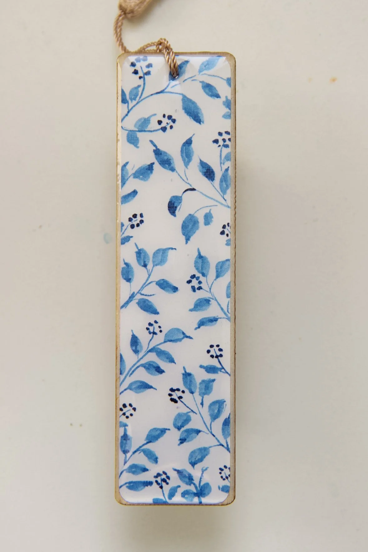 Set of illustrated bookmarks with intricate blue-and-white floral and ornamental patterns inspired by Dutch Delft ceramics and Jaipur blue pottery from India